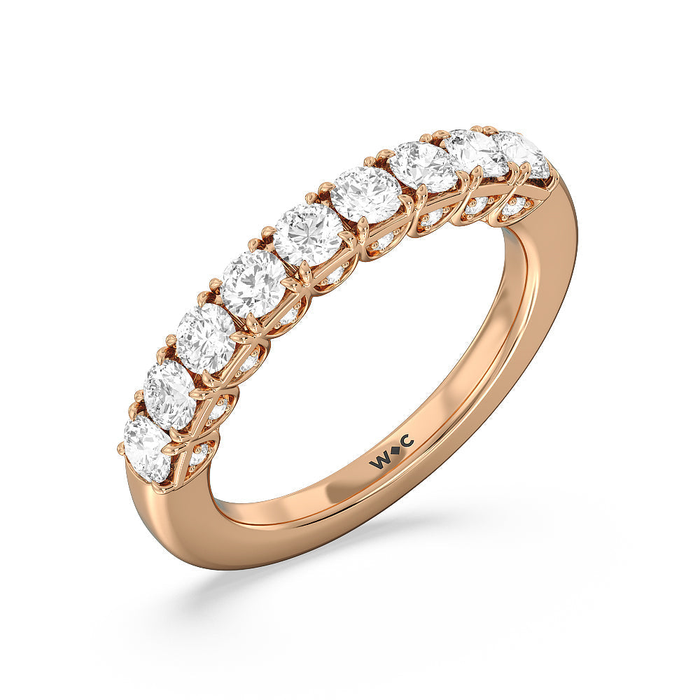The Queens Anniversary Ring with 18KT Rose Gold / Lab / 1 Cut Diamond in 14KT Rose Gold / Lab / 1 view 3
