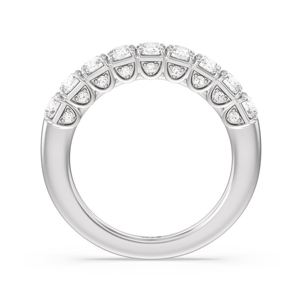 The Queens Anniversary Ring with 18KT White Gold / Lab / 1 Cut Diamond in 14KT White Gold / Lab / 1 view 2
