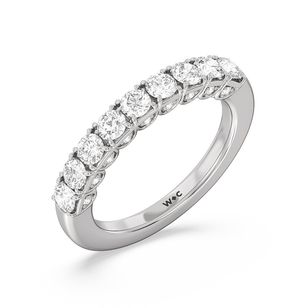 The Queens Anniversary Ring with 18KT White Gold / Lab / 1 Cut Diamond in 14KT White Gold / Lab / 1 view 3
