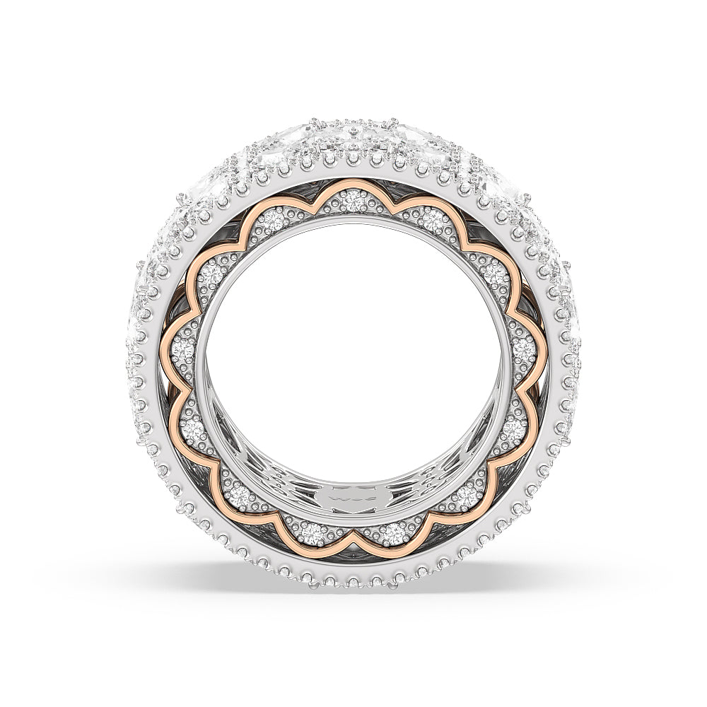 The Bergdorf Eternity Ring with 18KT White & Rose Gold / Lab / 8 1/4 Cut Diamond in 14KT White & Rose Gold / Lab / 8 1/4 view 2
