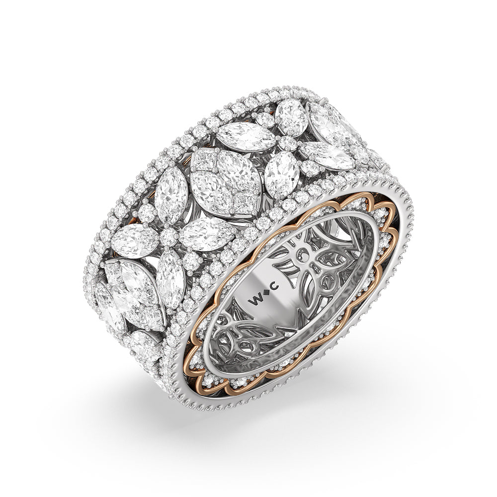 The Bergdorf Eternity Ring with 18KT White & Rose Gold / Lab / 8 1/4 Cut Diamond in 14KT White & Rose Gold / Lab / 8 1/4 view 3
