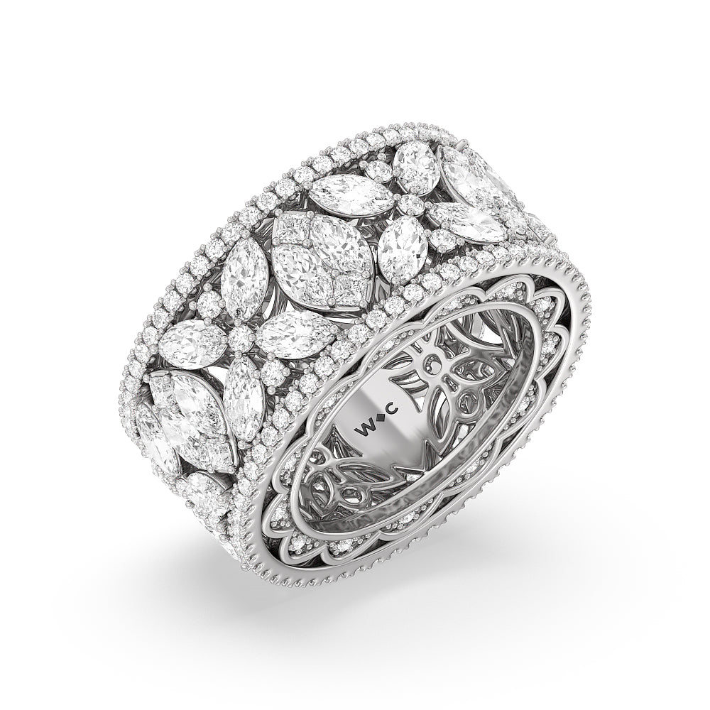 The Bergdorf Eternity Ring with 18KT White Gold / Lab / 8 1/4 Cut Diamond in 14KT White Gold / Lab / 8 1/4 view 3
