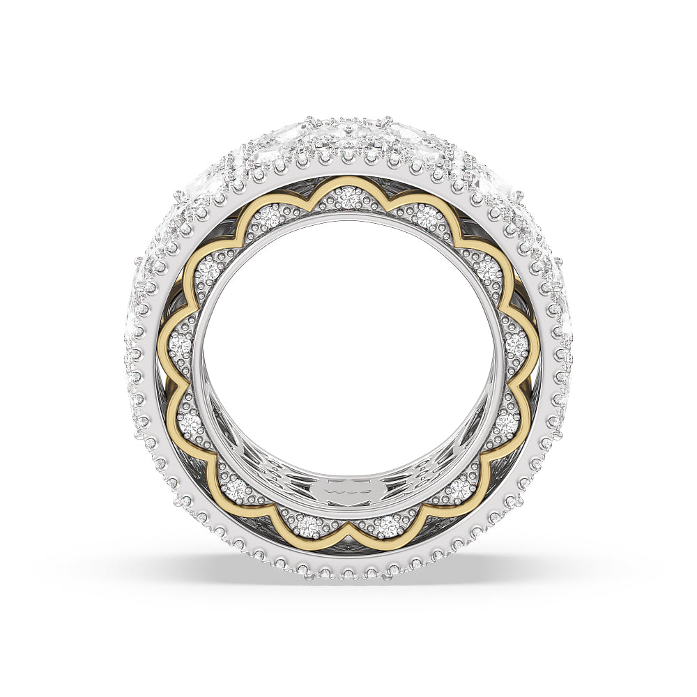 The Bergdorf Eternity Ring with 18KT White & Yellow Gold / Lab / 8 1/4 Cut Diamond in 14KT White & Yellow Gold / Lab / 8 1/4 view 2
