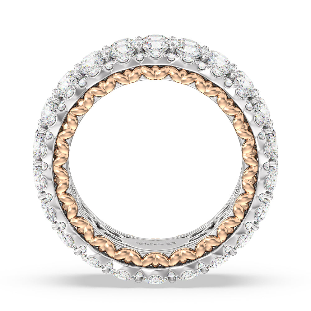 The Moxy Eternity Ring with 18KT White & Rose Gold / Lab / 6 3/8 Cut Diamond in 14KT White & Rose Gold / Lab / 6 3/8 view 2

