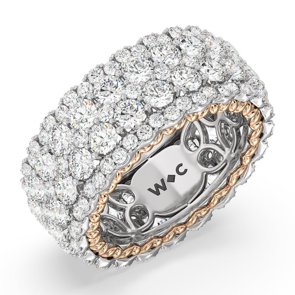 The Moxy Eternity Ring with 18KT White & Rose Gold / Lab / 6 3/8 Cut Diamond in 14KT White & Rose Gold / Lab / 6 3/8 view 3
