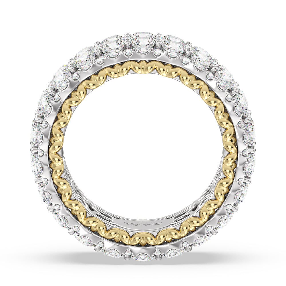 The Moxy Eternity Ring with 18KT White & Yellow Gold / Lab / 6 3/8 Cut Diamond in 14KT White & Yellow Gold / Lab / 6 3/8 view 2
