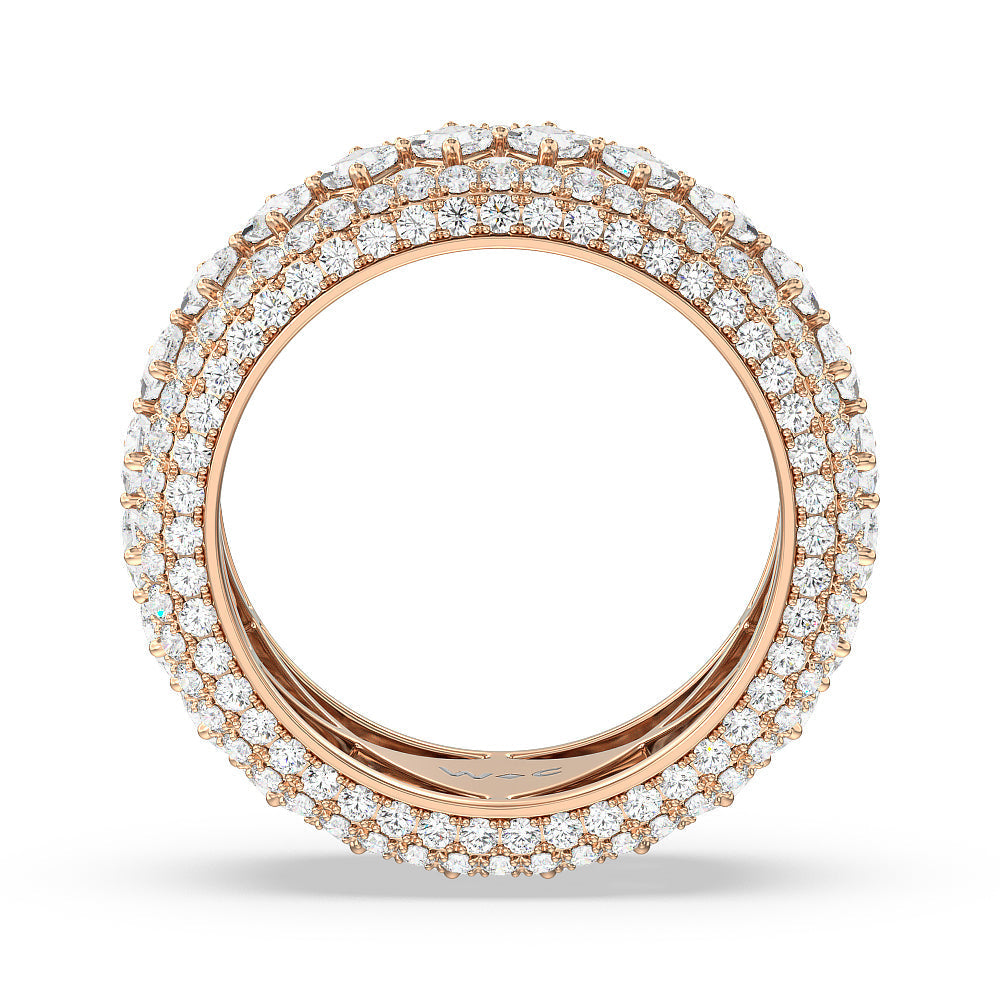 The Fashion Eternity Ring with 18KT Rose Gold / Lab / 6 Cut Diamond in 14KT Rose Gold / Lab / 6 view 2
