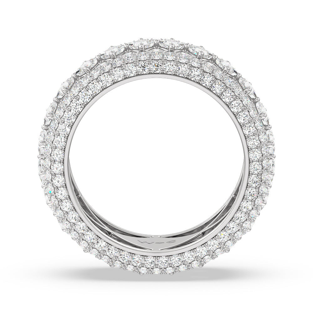 The Fashion Eternity Ring with 18KT White Gold / Lab / 6 Cut Diamond in 14KT White Gold / Lab / 6 view 2
