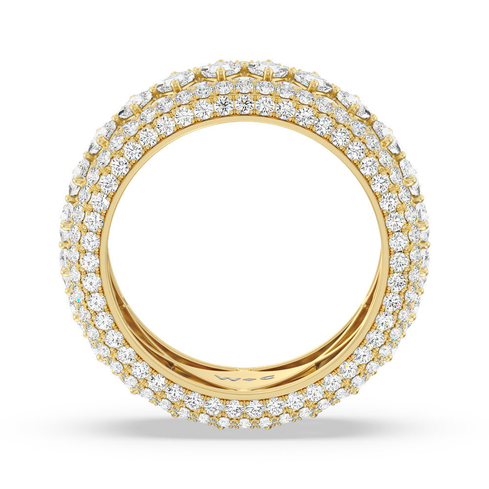 The Fashion Eternity Ring with 18KT Yellow Gold / Lab / 6 Cut Diamond in 14KT Yellow Gold / Lab / 6 view 2
