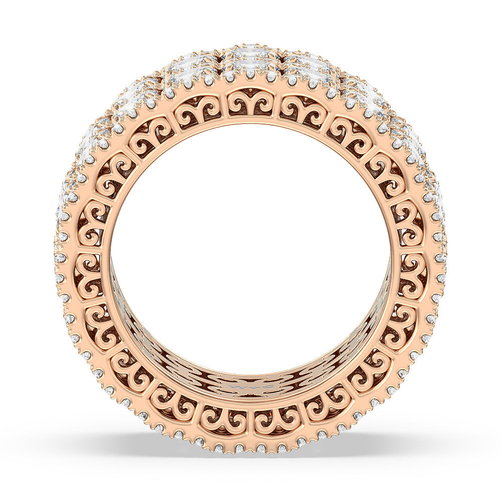 The Bowery Eternity Ring with 18KT Rose Gold / Lab / 7 1/4 Cut Diamond in 14KT Rose Gold / Lab / 7 1/4 view 2
