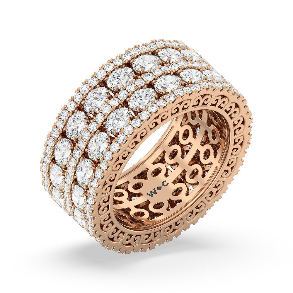 The Bowery Eternity Ring with 18KT Rose Gold / Lab / 7 1/4 Cut Diamond in 14KT Rose Gold / Lab / 7 1/4 view 3
