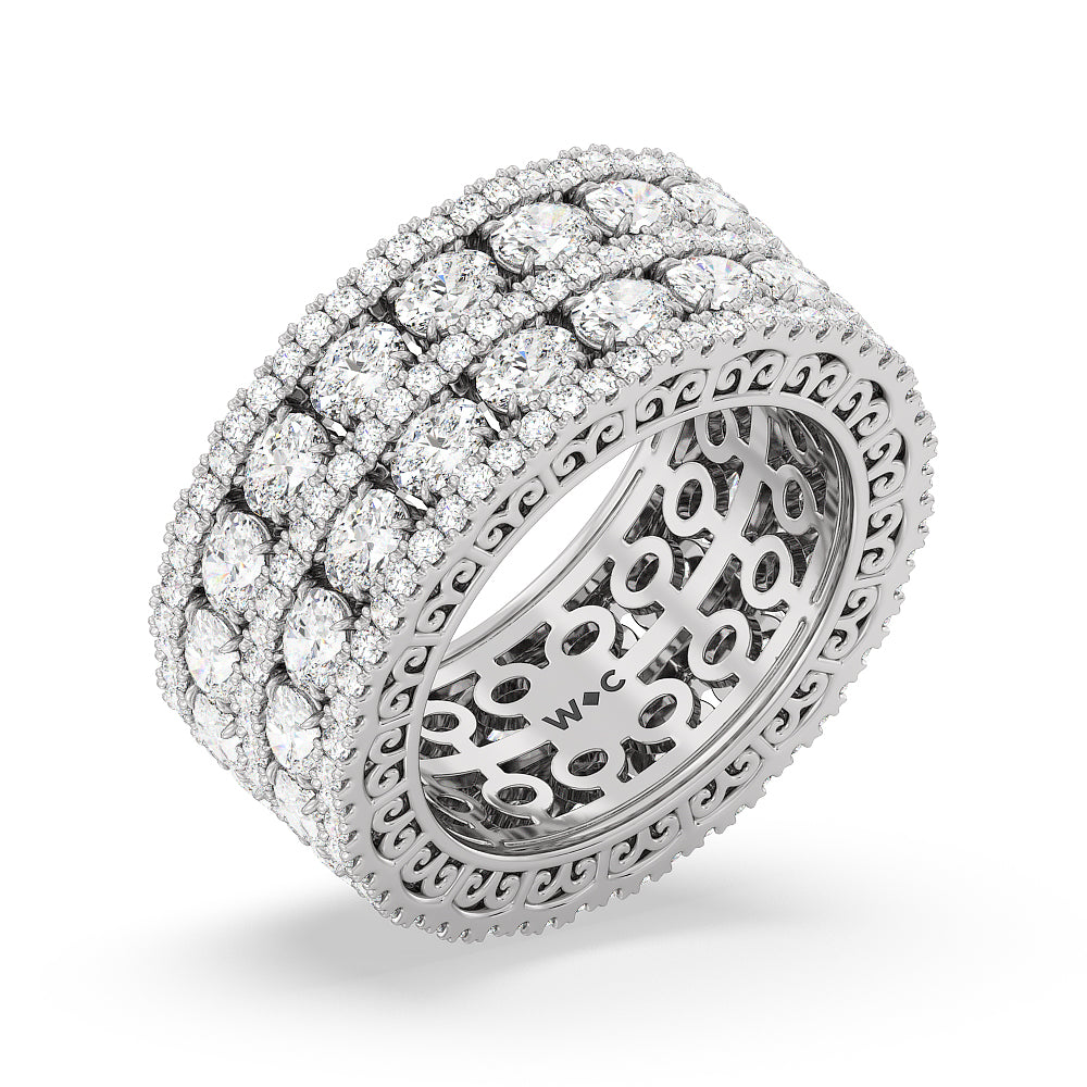 The Bowery Eternity Ring with 18KT White Gold / Lab / 7 1/4 Cut Diamond in 14KT White Gold / Lab / 7 1/4 view 3
