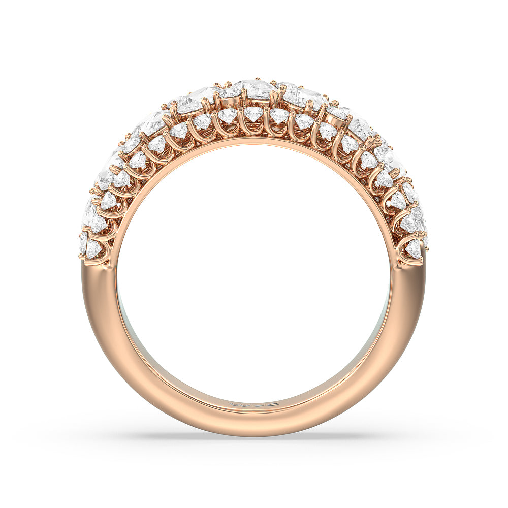 The Bond Anniversary Ring with 18KT Rose Gold / Lab / 2 1/4 Cut Diamond in 14KT Rose Gold / Lab / 2 1/4 view 2
