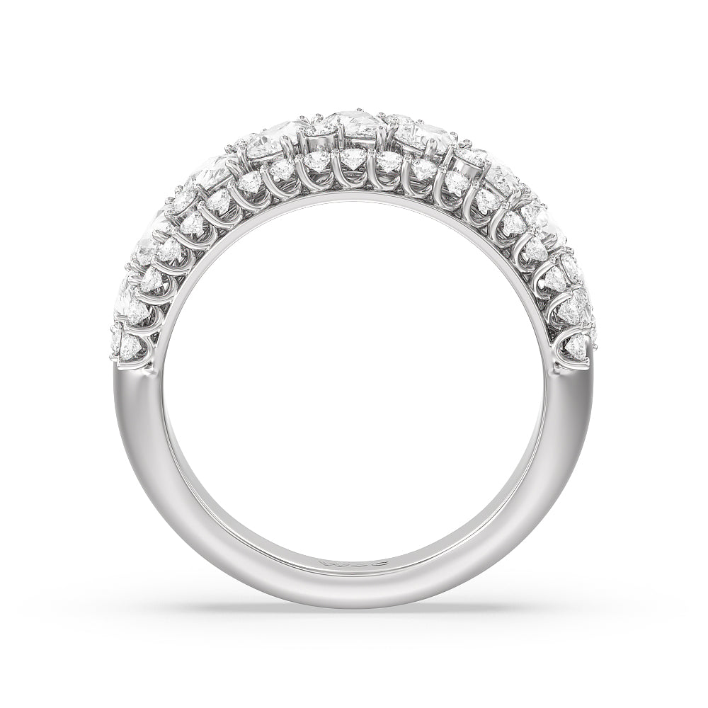 The Bond Anniversary Ring with 18KT White Gold / Lab / 2 1/4 Cut Diamond in 14KT White Gold / Lab / 2 1/4 view 2
