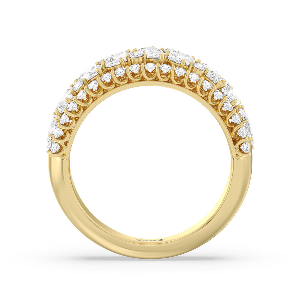 The Bond Anniversary Ring with 18KT Yellow Gold / Lab / 2 1/4 Cut Diamond in 14KT Yellow Gold / Lab / 2 1/4 view 2
