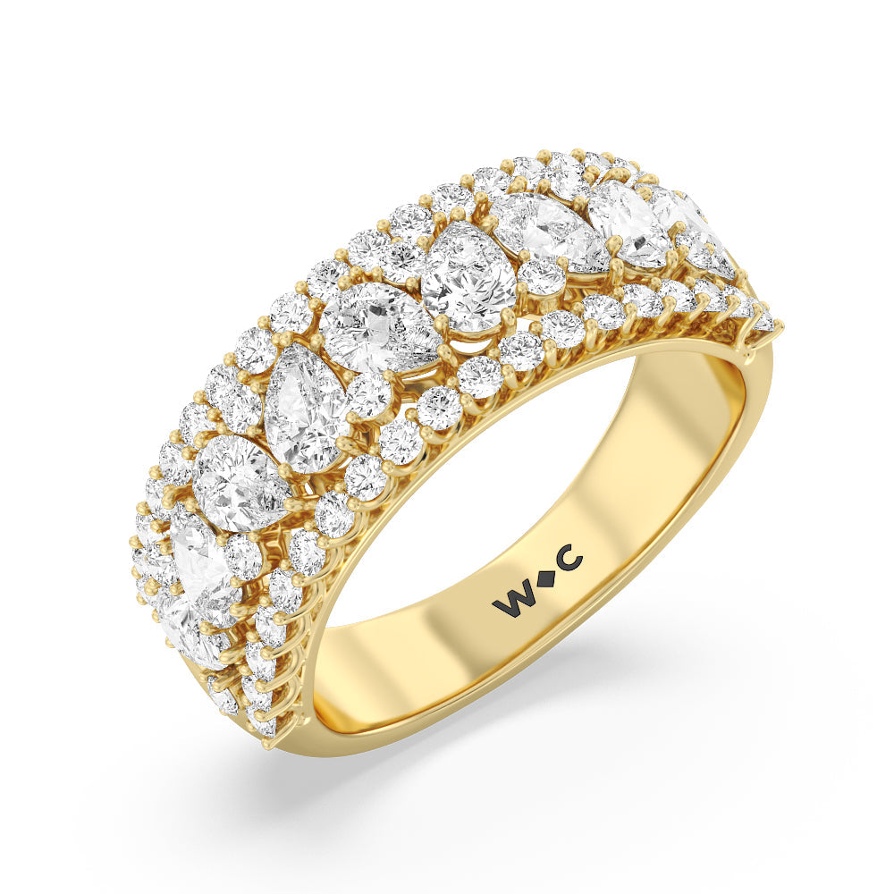 The Bond Anniversary Ring with 18KT Yellow Gold / Lab / 2 1/4 Cut Diamond in 14KT Yellow Gold / Lab / 2 1/4 view 3
