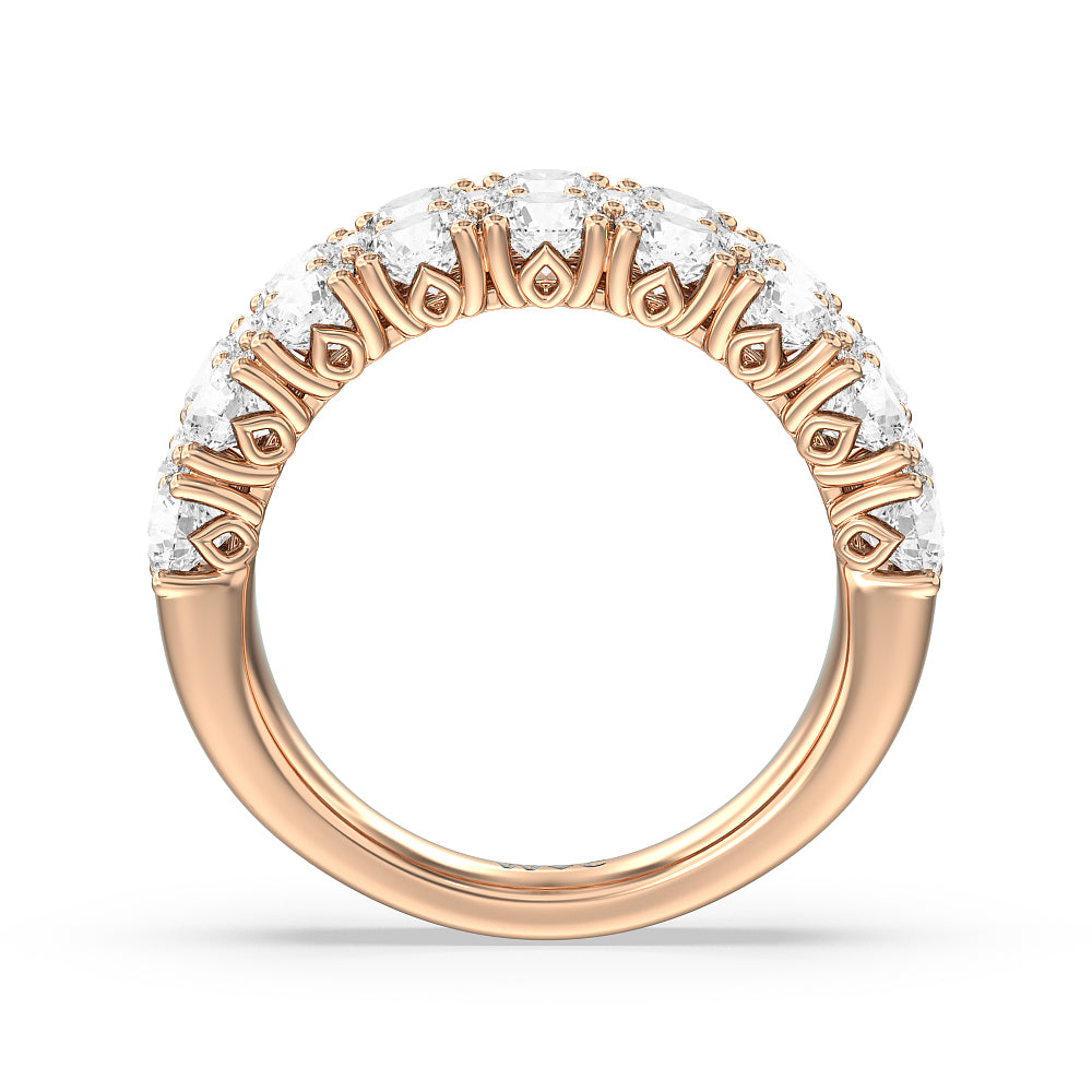 The High Line Anniversary Ring with 18KT Rose Gold / Lab / 2 Cut Diamond in 14KT Rose Gold / Lab / 2 view 2
