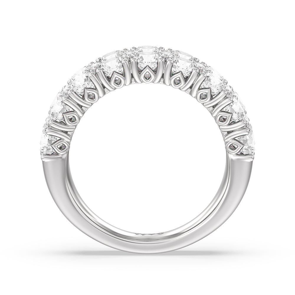 The High Line Anniversary Ring with 18KT White Gold / Lab / 2 Cut Diamond in 14KT White Gold / Lab / 2 view 2
