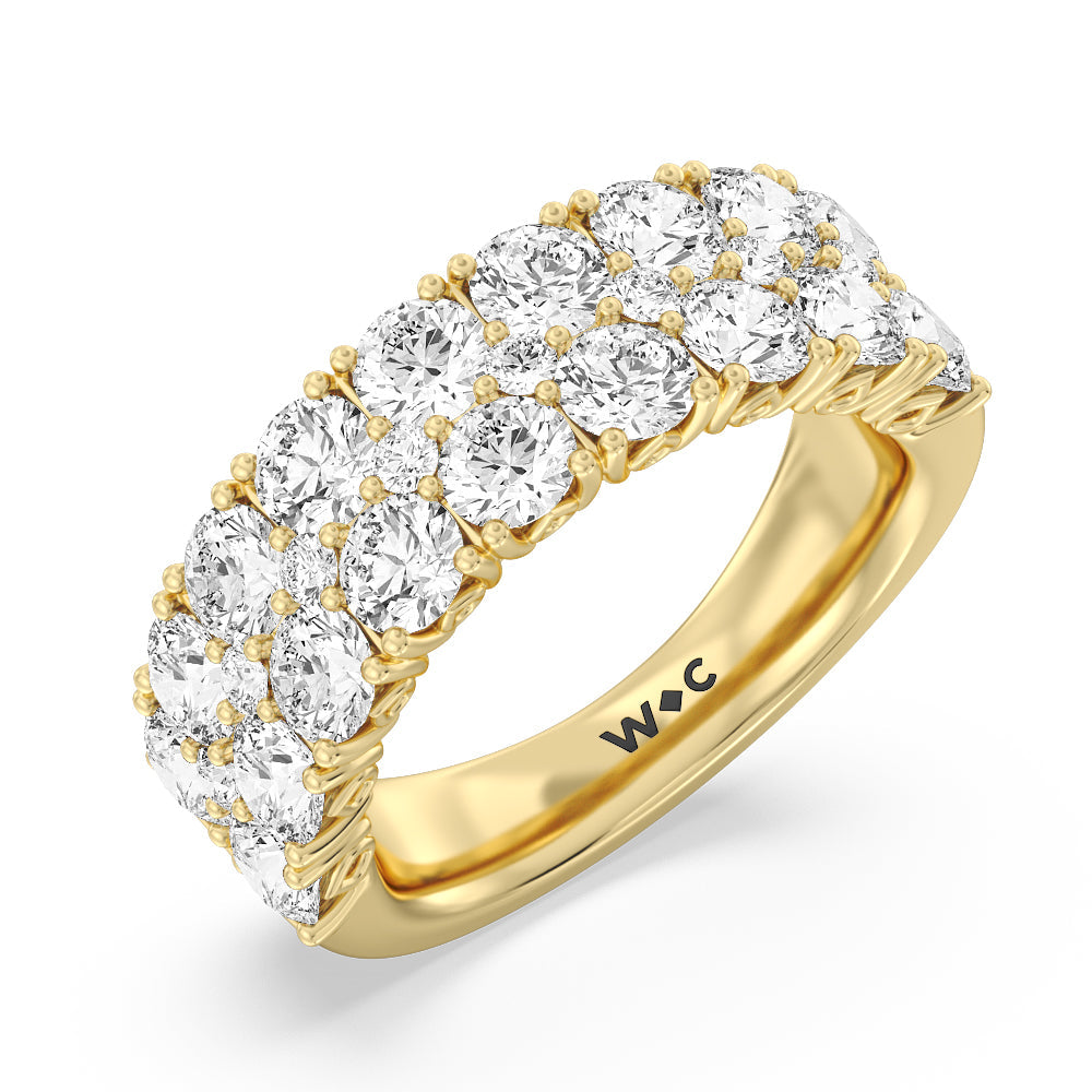 The High Line Anniversary Ring with 18KT Yellow Gold / Lab / 2 Cut Diamond in 14KT Yellow Gold / Lab / 2 view 3
