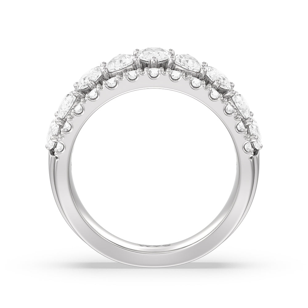 The Crosby Anniversary Ring with 18KT White Gold / Lab / 3 1/4 Cut Diamond in 14KT White Gold / Lab / 3 1/4 view 2
