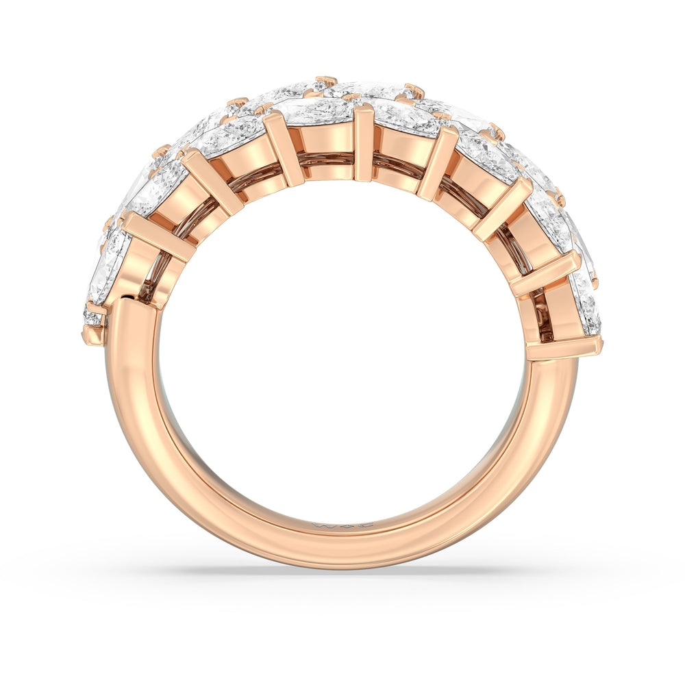 The Edge Anniversary Ring with 18KT Rose Gold / Lab / 3 1/5 Cut Diamond in 14KT Rose Gold / Lab / 3 1/5 view 4
