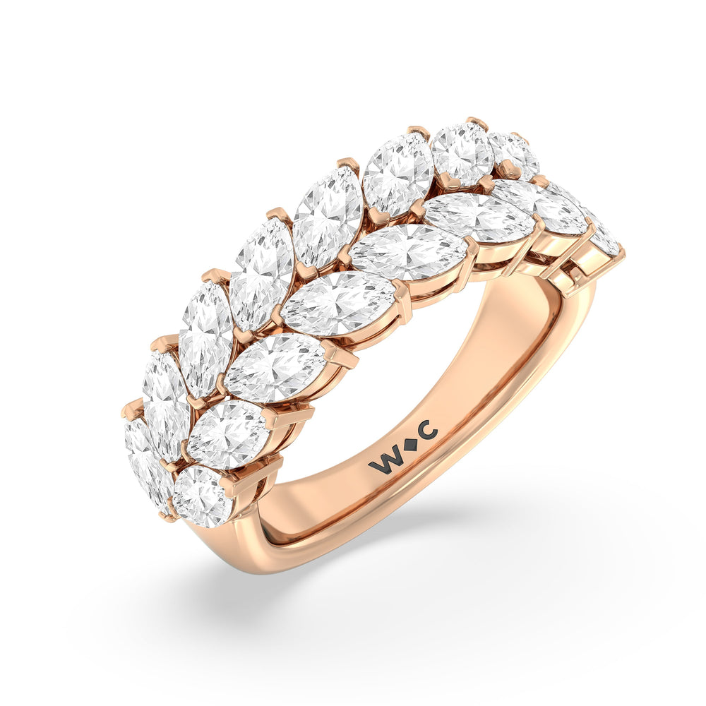 The Edge Anniversary Ring with 18KT Rose Gold / Lab / 3 1/5 Cut Diamond in 14KT Rose Gold / Lab / 3 1/5 view 5
