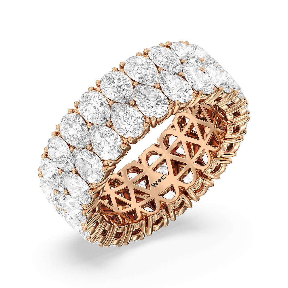 The Oculus Eternity Ring with 18KT Rose Gold / Lab / 8 3/8 Cut Diamond in 14KT Rose Gold / Lab / 8 3/8 view 3
