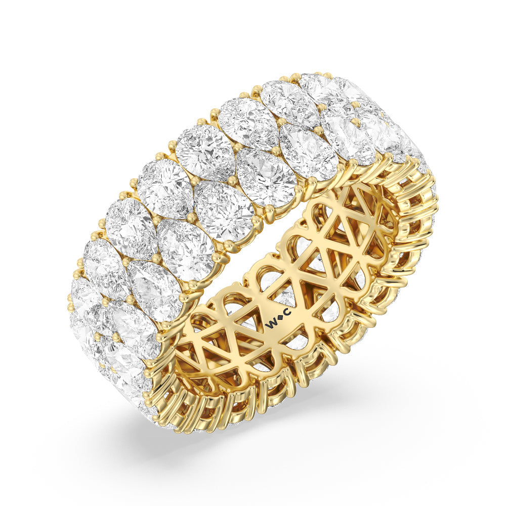 The Oculus Eternity Ring with 18KT Yellow Gold / Lab / 8 3/8 Cut Diamond in 14KT Yellow Gold / Lab / 8 3/8 view 3

