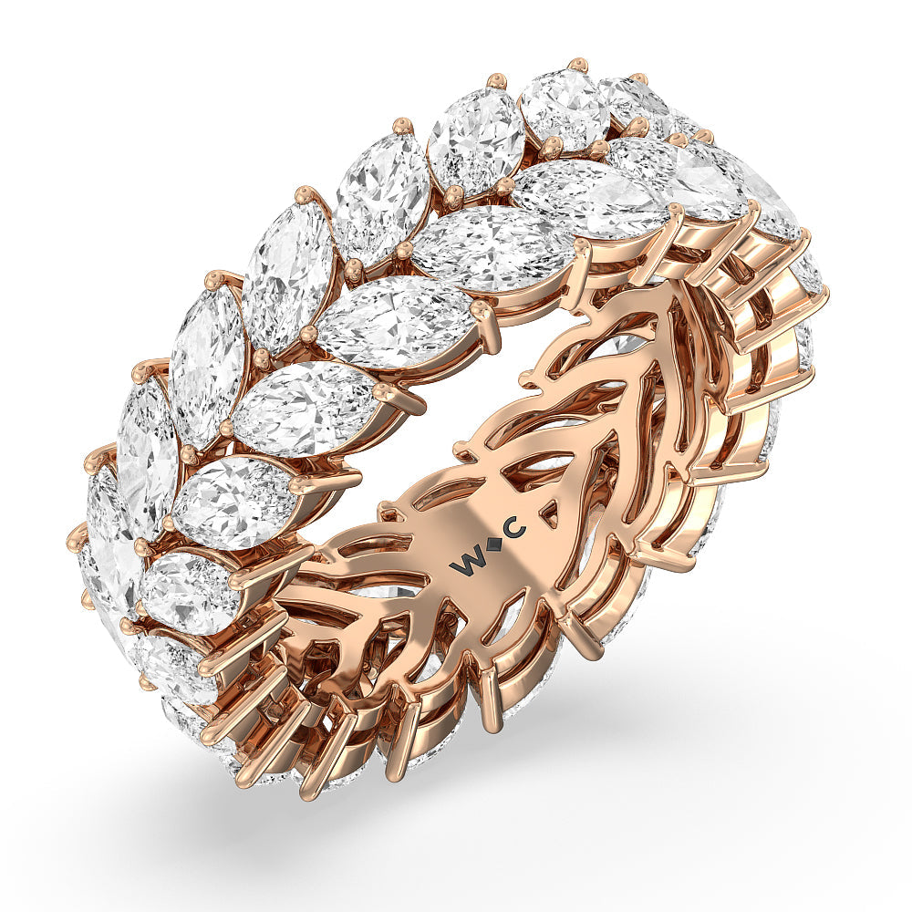 The Seagram Eternity Ring with 18KT Rose Gold / Lab / 7 1/5 Cut Diamond in 14KT Rose Gold / Lab / 7 1/5 view 3
