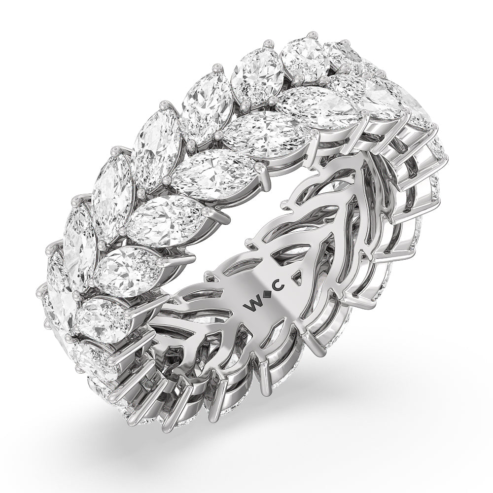 The Seagram Eternity Ring with 18KT White Gold / Lab / 7 1/5 Cut Diamond in 14KT White Gold / Lab / 7 1/5 view 3
