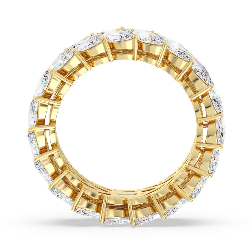 The Seagram Eternity Ring with 18KT Yellow Gold / Lab / 7 1/5 Cut Diamond in 14KT Yellow Gold / Lab / 7 1/5 view 2
