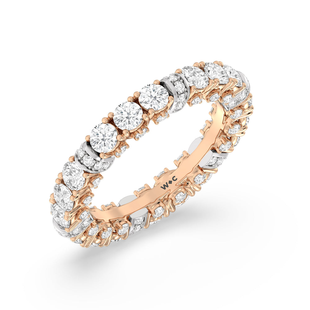 The United Nations Eternity Ring with 18KT White & Rose Gold / Lab / 2 3/4 Cut Diamond in 14KT White & Rose Gold / Lab / 2 3/4 view 3
