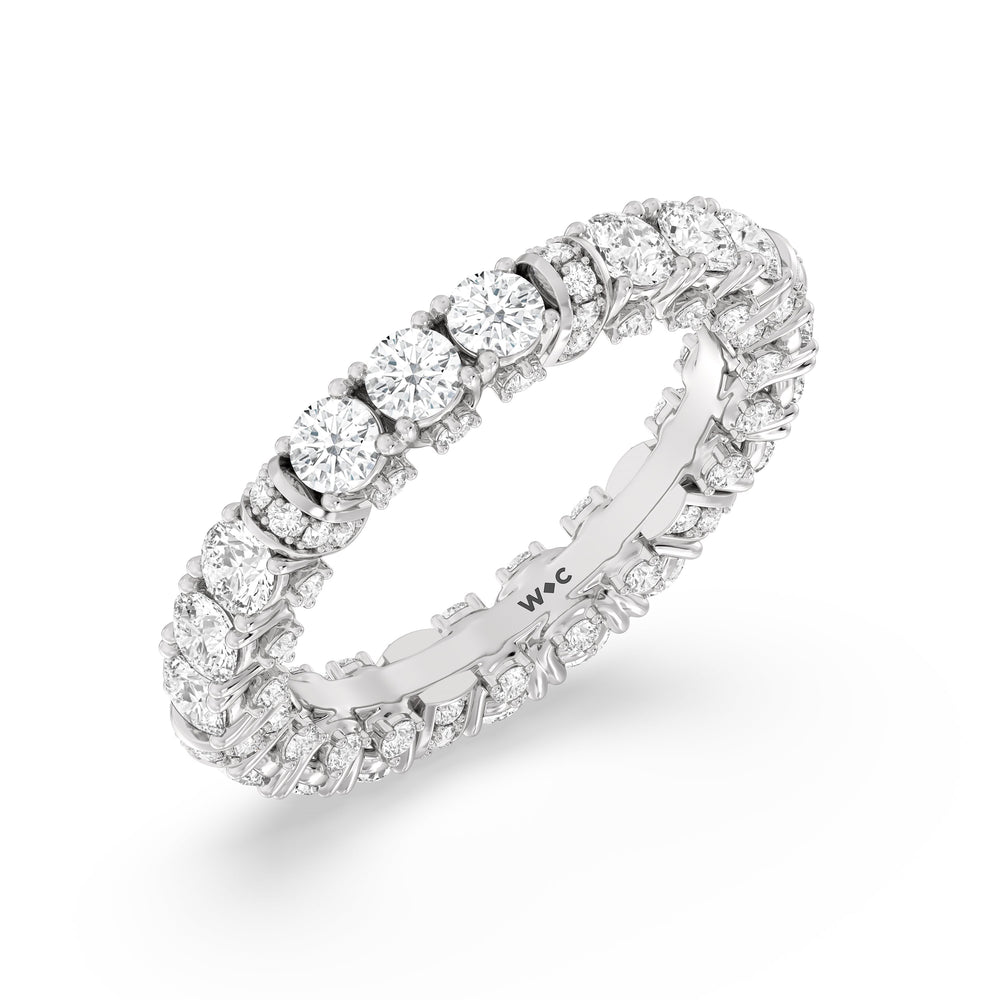 The United Nations Eternity Ring with 18KT White Gold / Lab / 2 3/4 Cut Diamond in 14KT White Gold / Lab / 2 3/4 view 3
