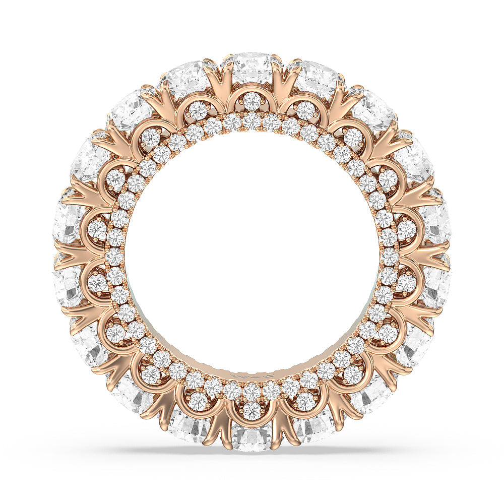 The Moma Eternity Ring with 18KT Rose Gold / Lab / 8 1/6 Cut Diamond in 14KT Rose Gold / Lab / 8 1/6 view 2
