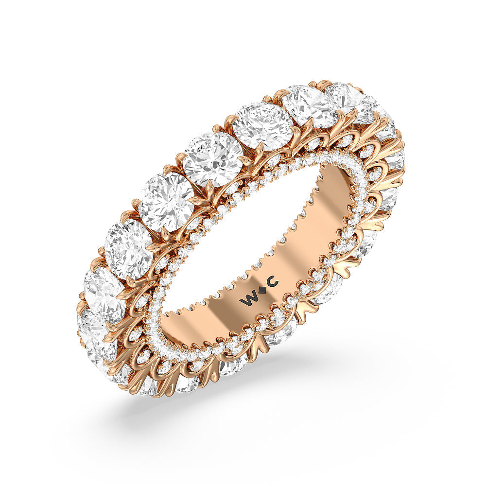 The Moma Eternity Ring with 18KT Rose Gold / Lab / 8 1/6 Cut Diamond in 14KT Rose Gold / Lab / 8 1/6 view 3
