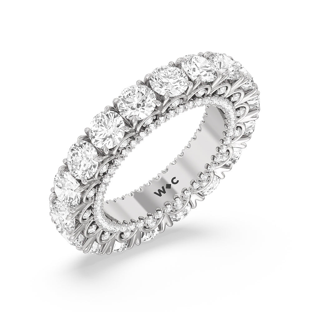 The Moma Eternity Ring with 18KT White Gold / Lab / 8 1/6 Cut Diamond in 14KT White Gold / Lab / 8 1/6 view 3
