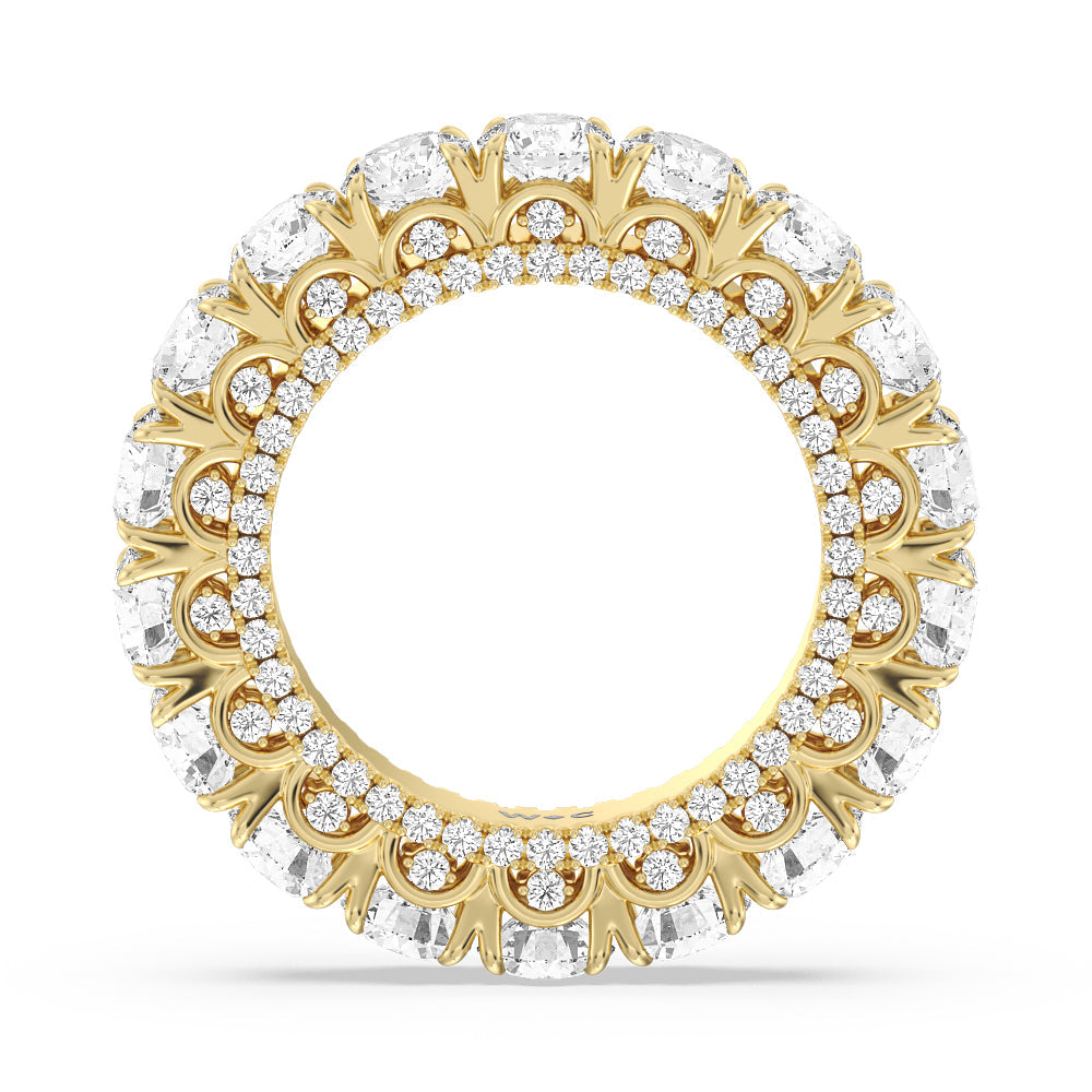 The Moma Eternity Ring with 18KT Yellow Gold / Lab / 8 1/6 Cut Diamond in 14KT Yellow Gold / Lab / 8 1/6 view 2
