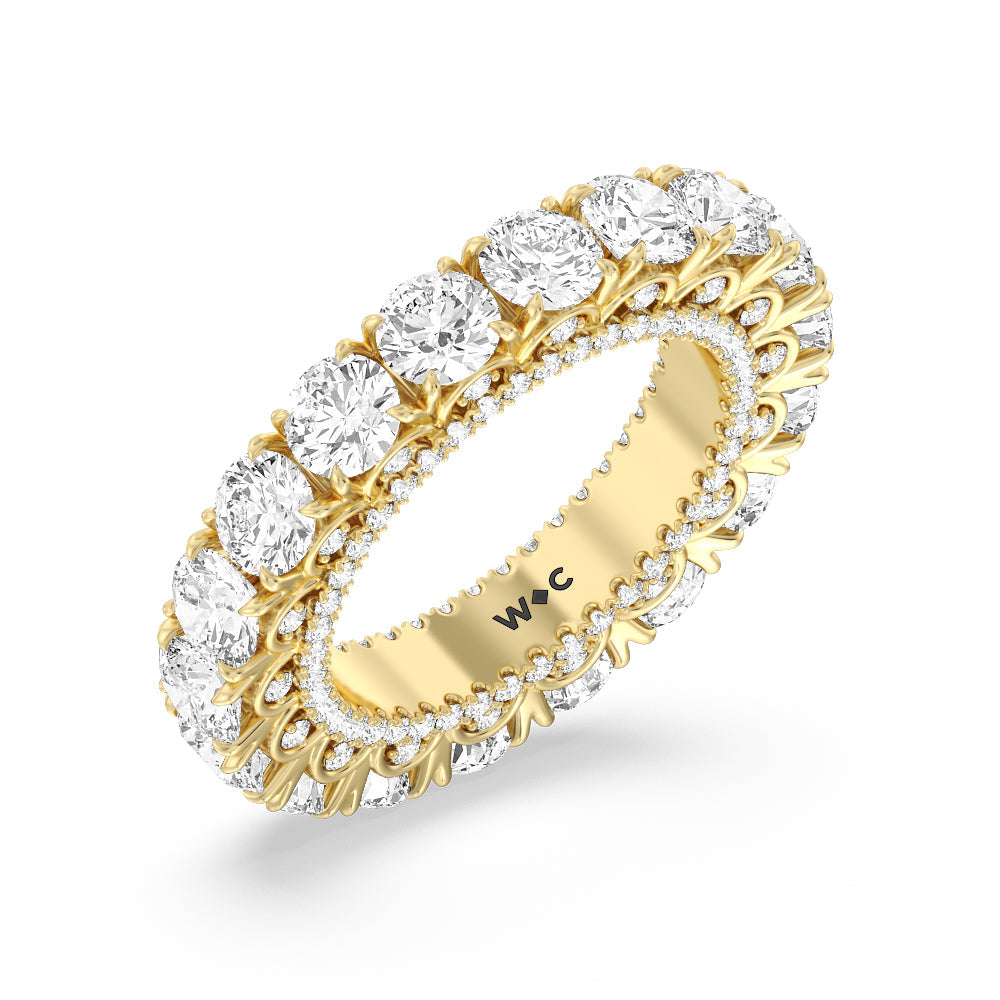 The Moma Eternity Ring with 18KT Yellow Gold / Lab / 8 1/6 Cut Diamond in 14KT Yellow Gold / Lab / 8 1/6 view 3
