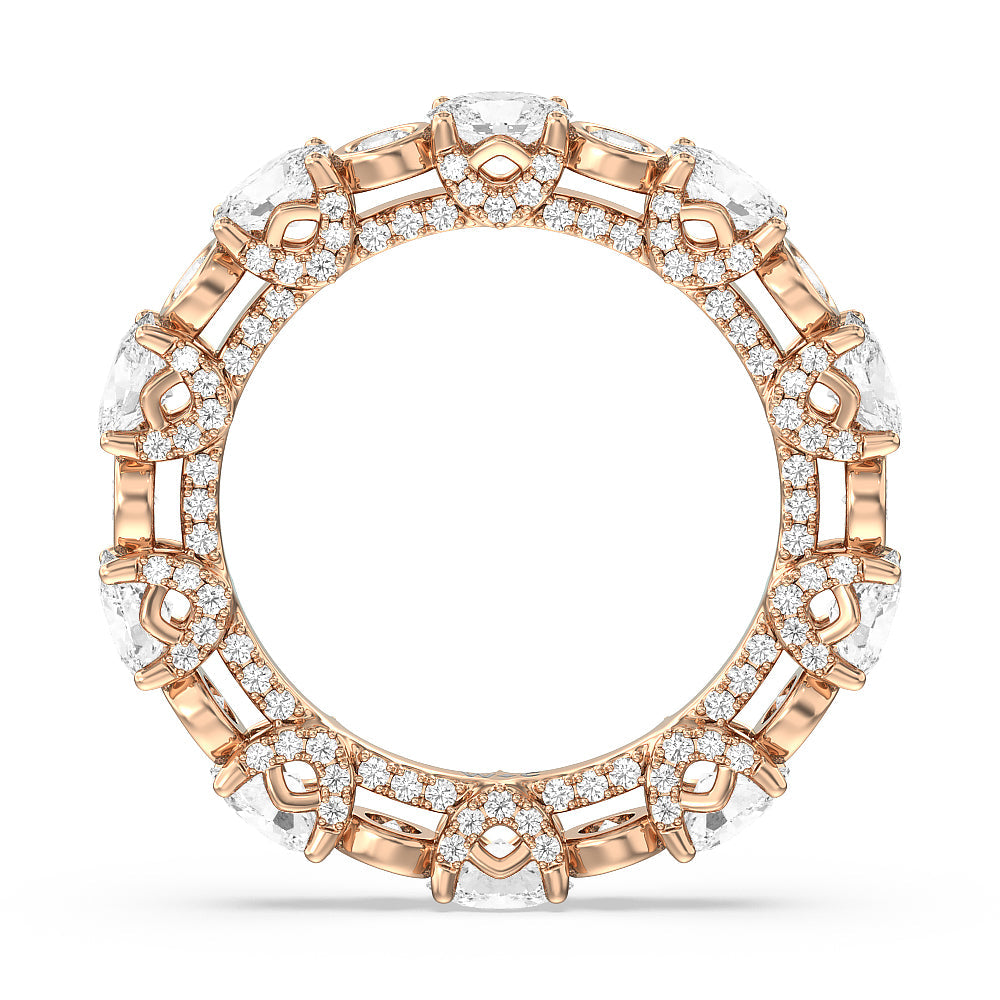 The Met Eternity Ring with 18KT Rose Gold / Lab / 3 1/2 Cut Diamond in 14KT Rose Gold / Lab / 3 1/2 view 2
