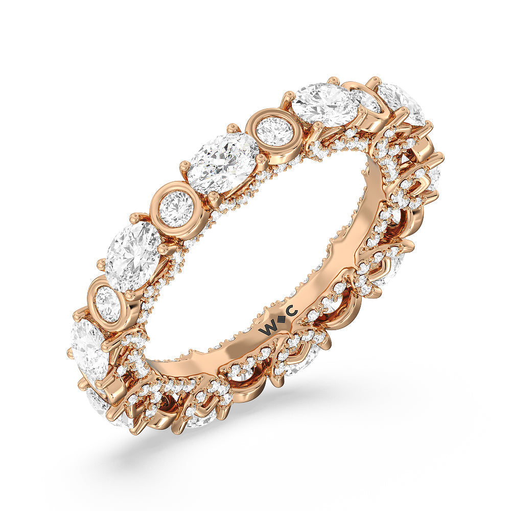 The Met Eternity Ring with 18KT Rose Gold / Lab / 3 1/2 Cut Diamond in 14KT Rose Gold / Lab / 3 1/2 view 3

