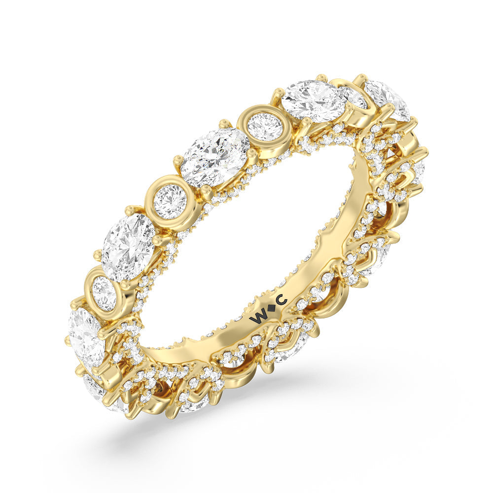The Met Eternity Ring with 18KT Yellow Gold / Lab / 3 1/2 Cut Diamond in 14KT Yellow Gold / Lab / 3 1/2 view 3
