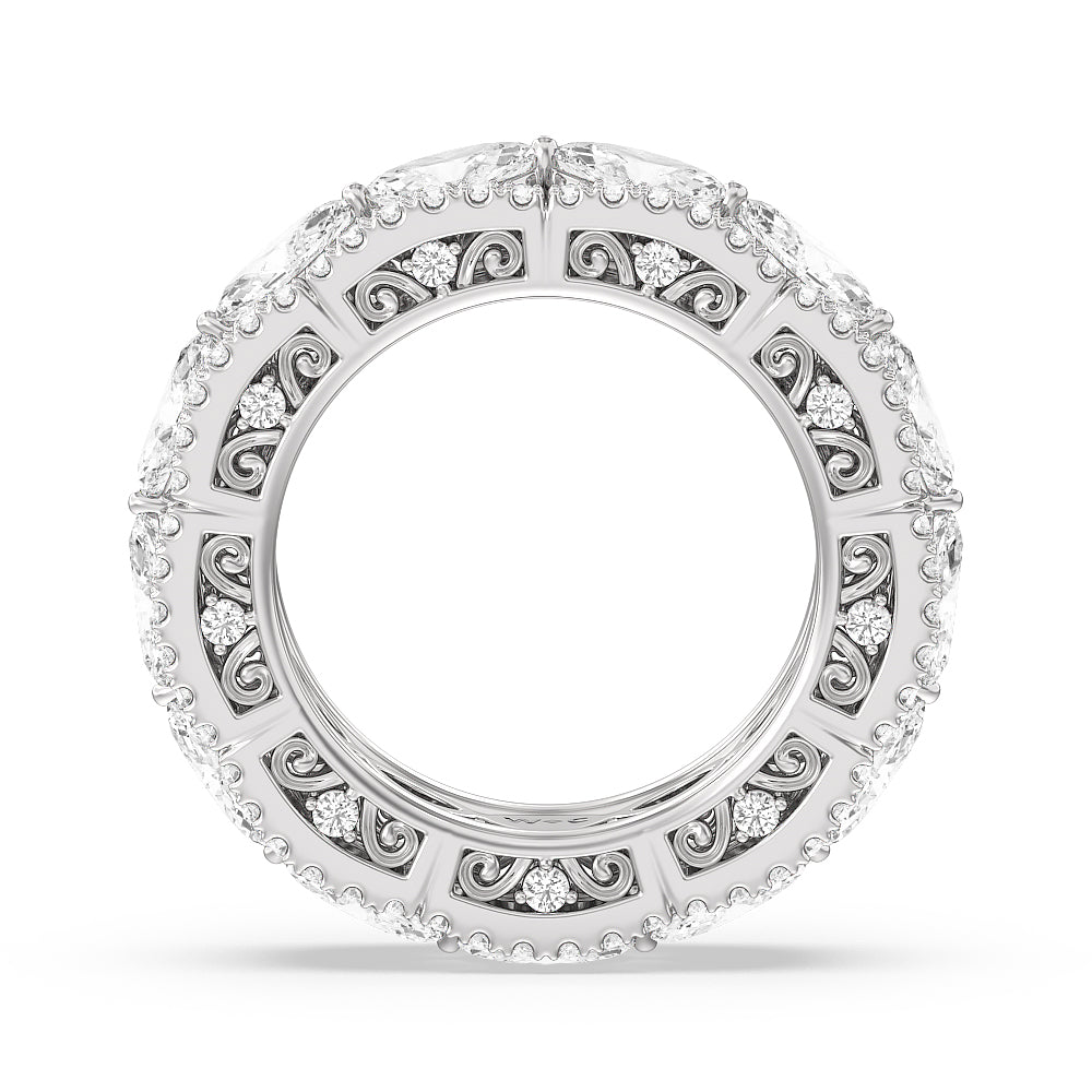 The Dakota Eternity Ring with 18KT White Gold / Lab / 4 1/4 Cut Diamond in 14KT White Gold / Lab / 4 1/4 view 2
