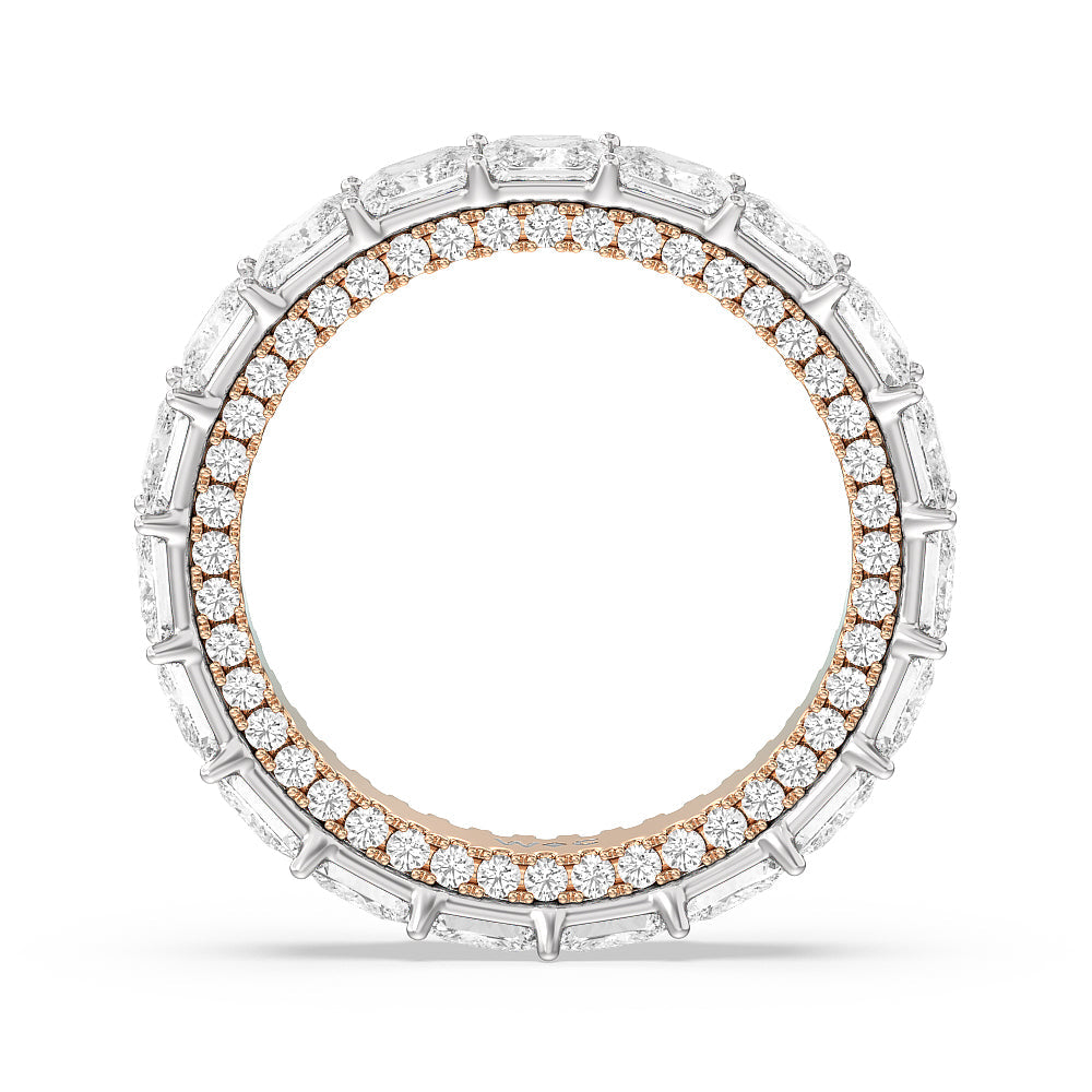 The Prospect Park Eternity Ring with 18KT White & Rose Gold / Lab / 6 9/10 Cut Diamond in 14KT White & Rose Gold / Lab / 6 9/10 view 2
