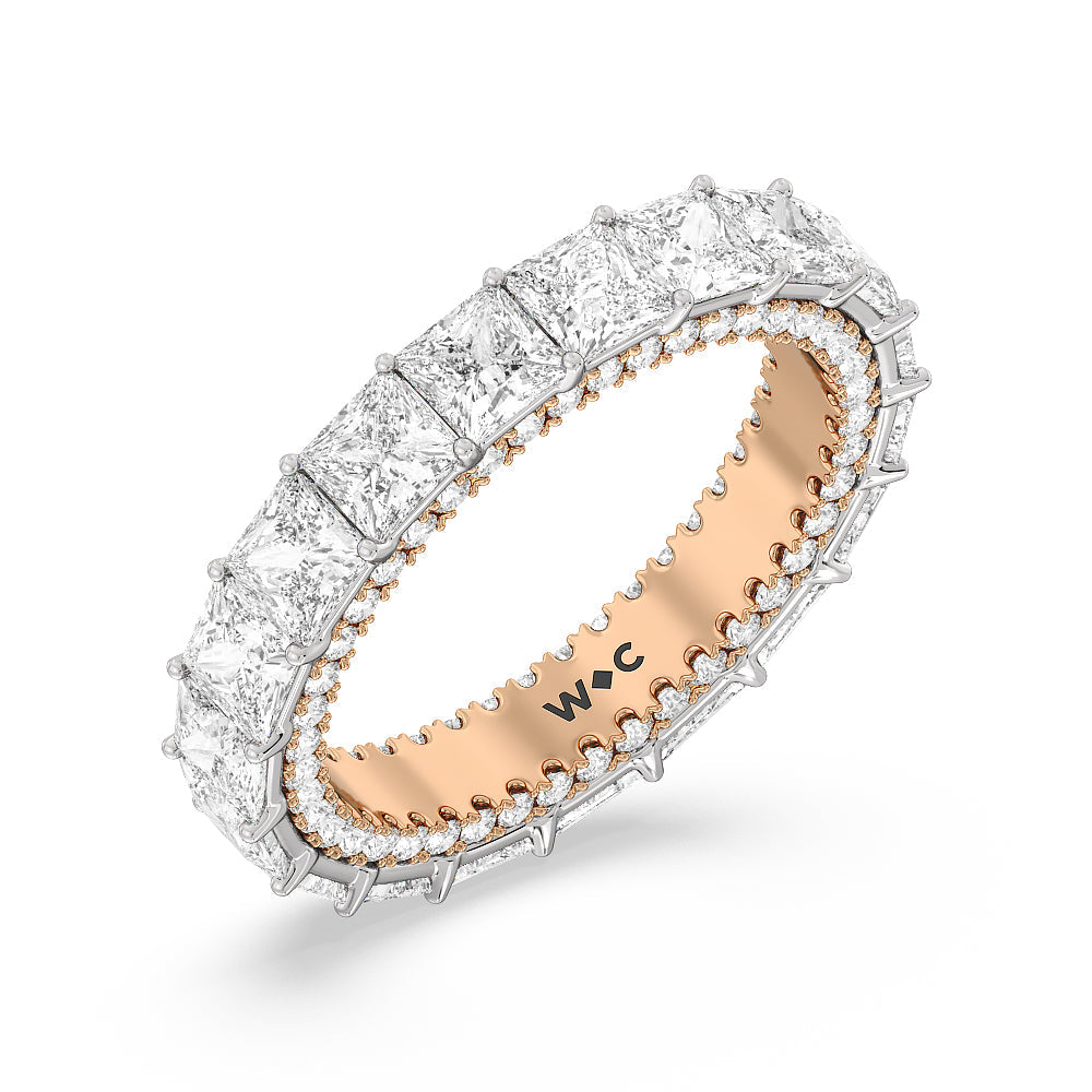 The Prospect Park Eternity Ring with 18KT White & Rose Gold / Lab / 6 9/10 Cut Diamond in 14KT White & Rose Gold / Lab / 6 9/10 view 3
