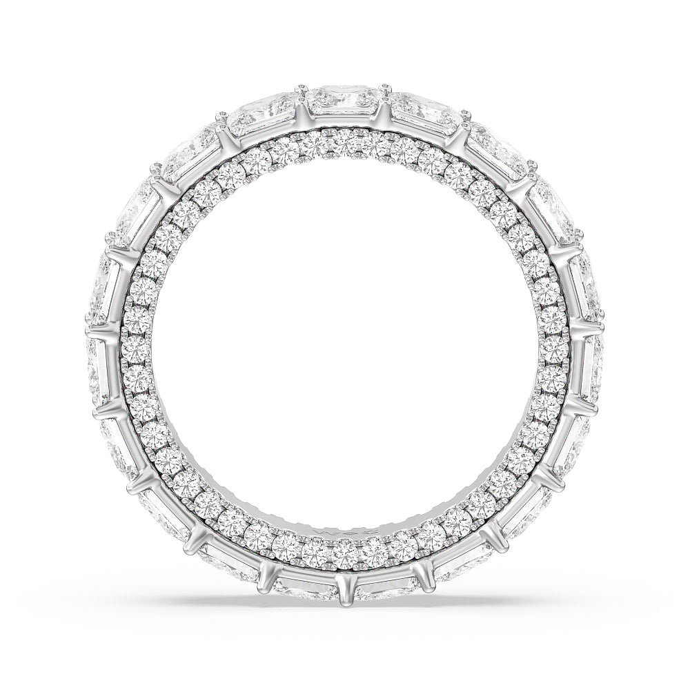 The Prospect Park Eternity Ring with 18KT White Gold / Lab / 6 9/10 Cut Diamond in 14KT White Gold / Lab / 6 9/10 view 2
