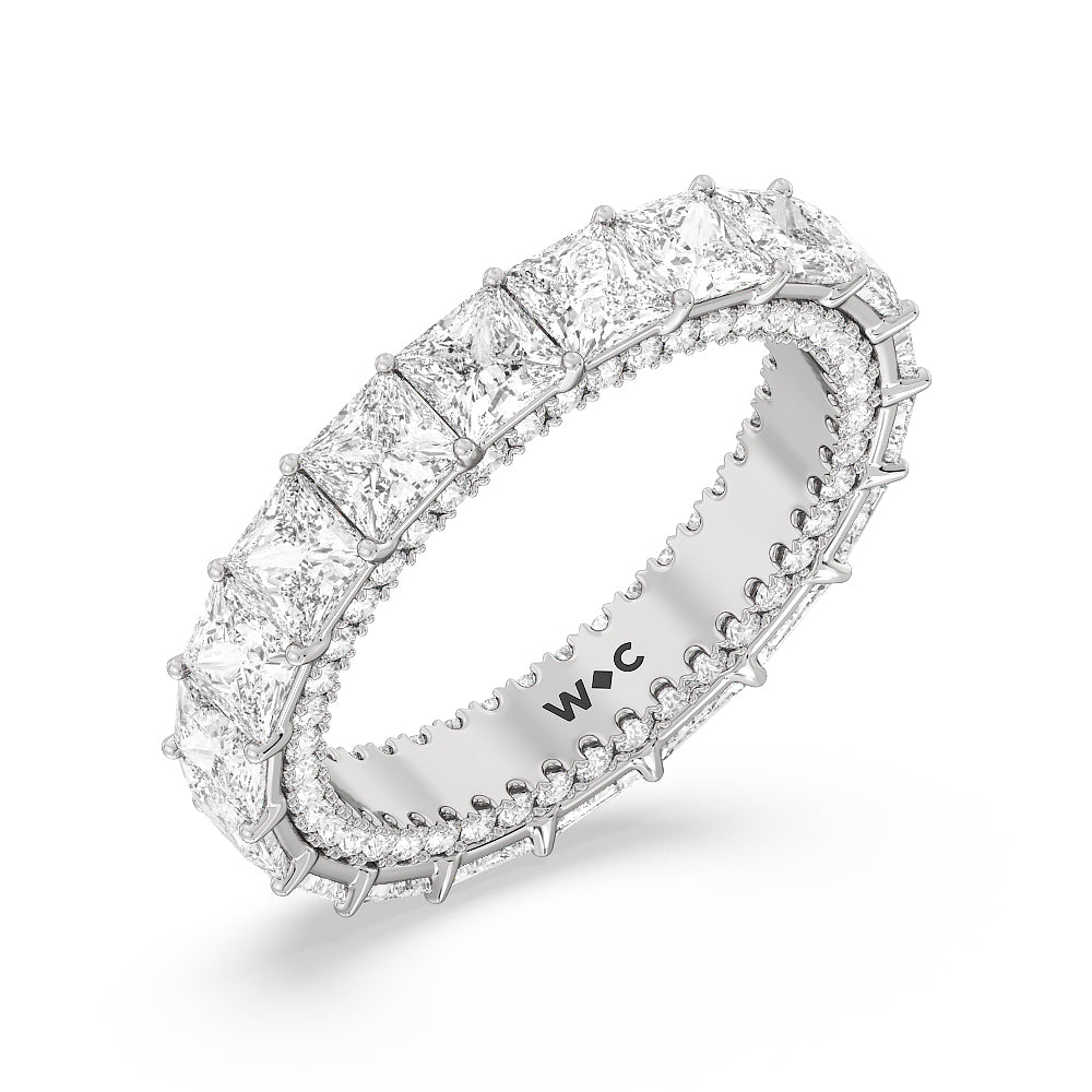 The Prospect Park Eternity Ring with 18KT White Gold / Lab / 6 9/10 Cut Diamond in 14KT White Gold / Lab / 6 9/10 view 3
