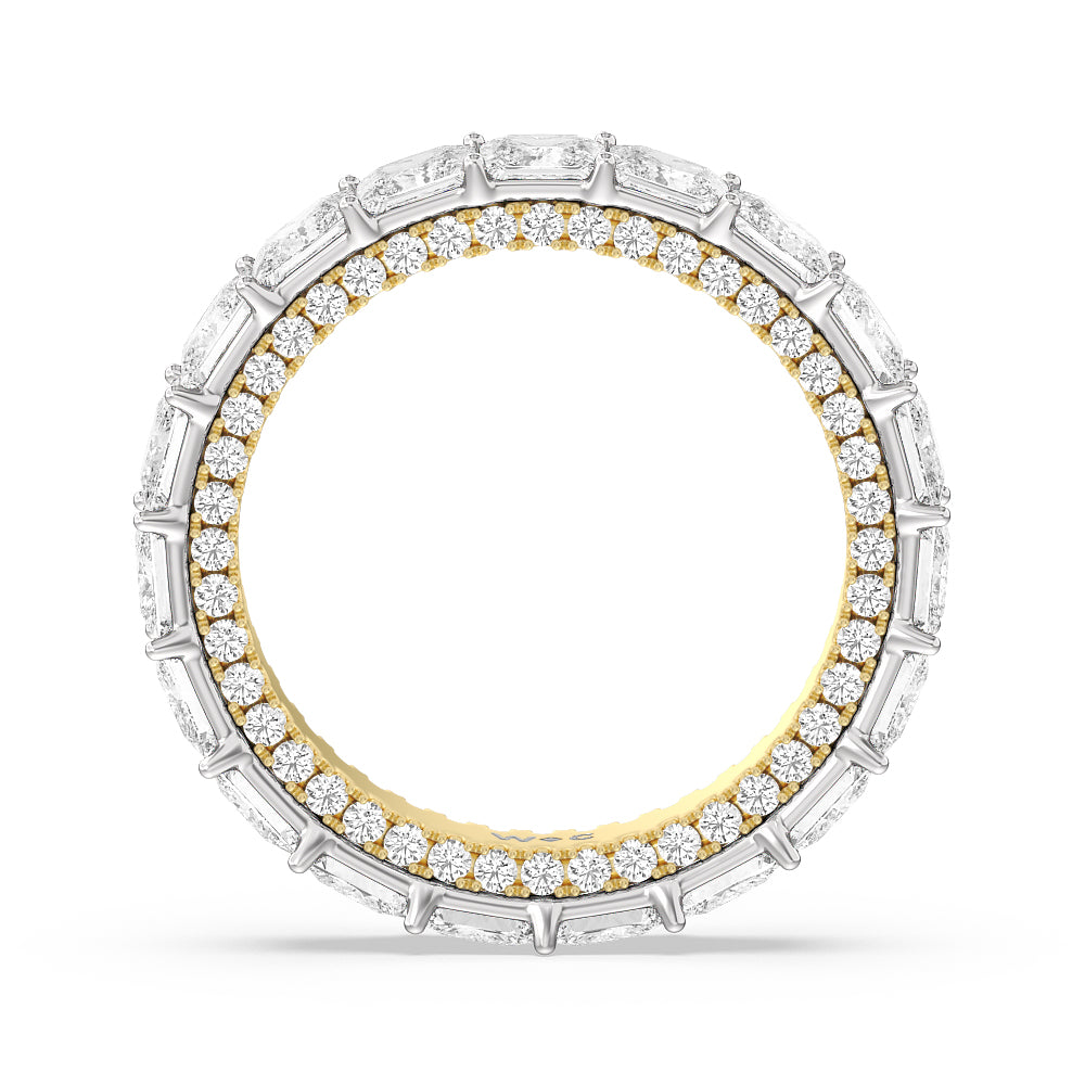 The Prospect Park Eternity Ring with 18KT White & Yellow Gold / Lab / 6 9/10 Cut Diamond in 14KT White & Yellow Gold / Lab / 6 9/10 view 2
