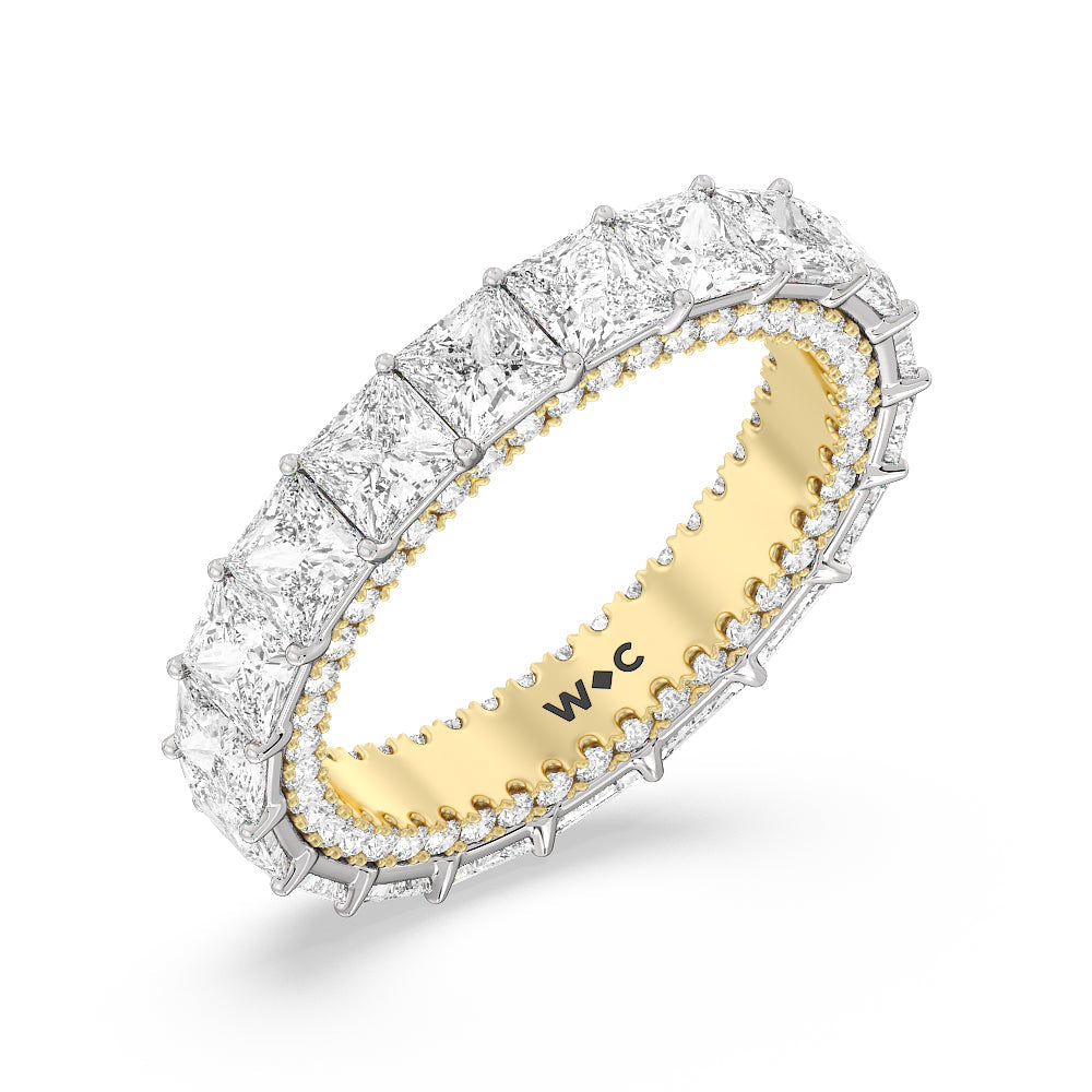 The Prospect Park Eternity Ring with 18KT White & Yellow Gold / Lab / 6 9/10 Cut Diamond in 14KT White & Yellow Gold / Lab / 6 9/10 view 3
