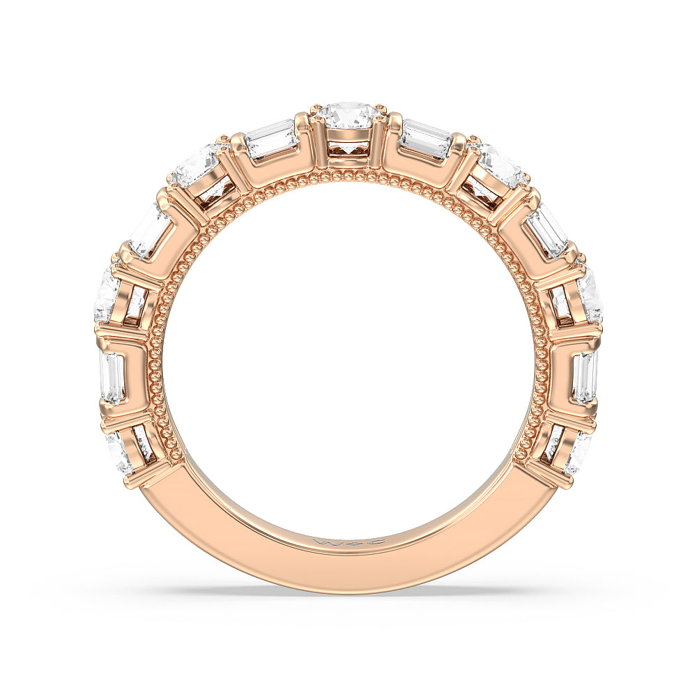 The Fraunces Anniversary Ring with 18KT Rose Gold / Lab / 1 7/8 Cut Diamond in 14KT Rose Gold / Lab / 1 7/8 view 2
