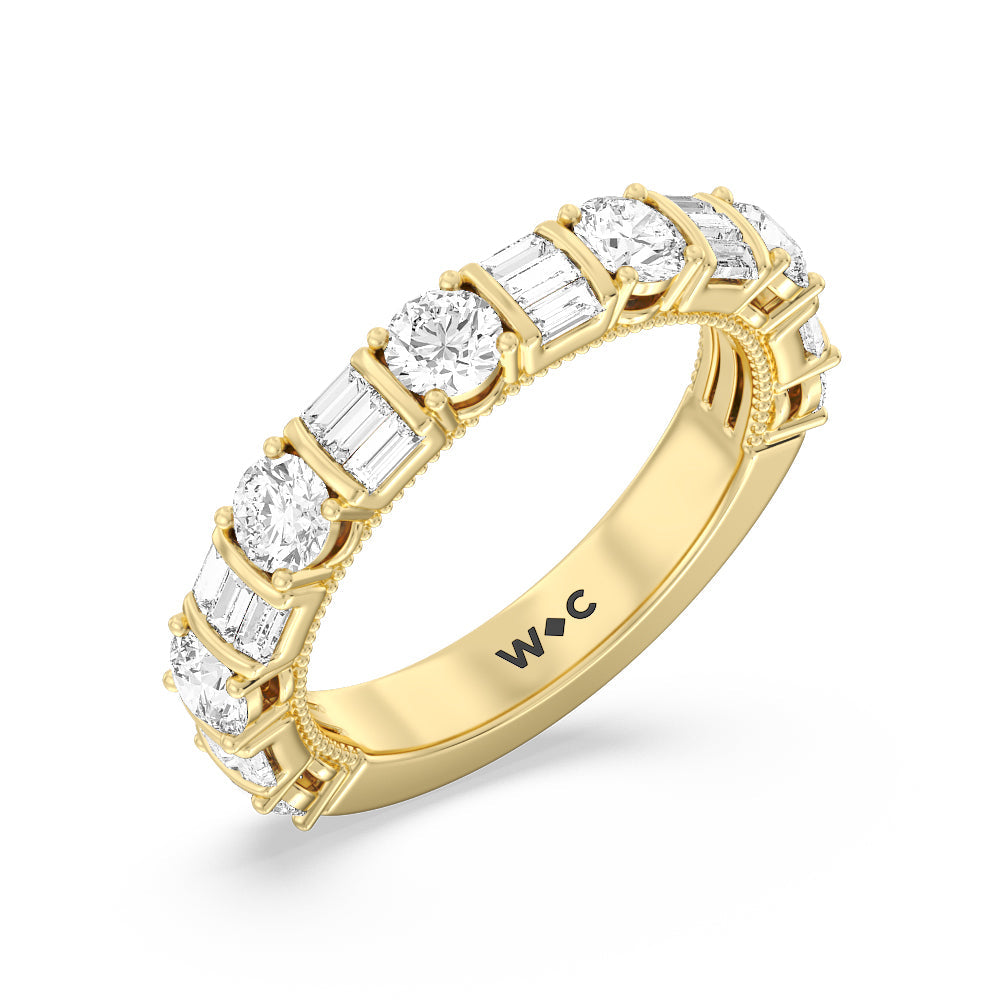 The Fraunces Anniversary Ring with 18KT Yellow Gold / Lab / 1 7/8 Cut Diamond in 14KT Yellow Gold / Lab / 1 7/8 view 3

